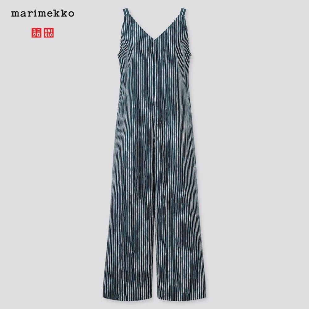 Uniqlo x Marimekko linen blend sleeveless jumpsuit